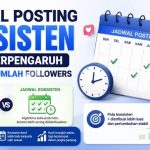 pengaruh jadwal posting konsisten dibanding jumlah followers media sosial